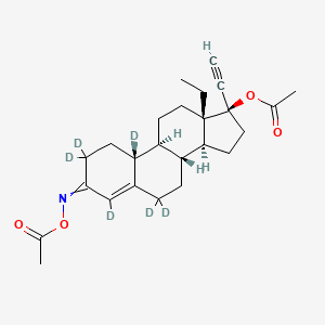 Chemical structure of N-Acetyl Norgestimate-d6