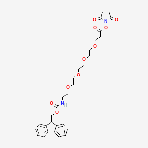 Chemical structure of Fmoc-PEG4-NHS ester