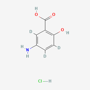 Chemical structure of Mesalazine-d3 Hydrochloride
