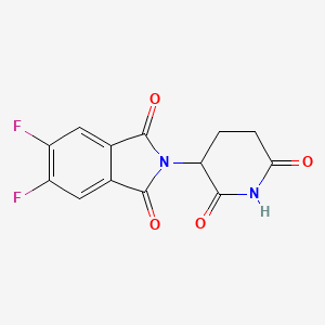 Chemical structure of Thalidomide-5,6-F