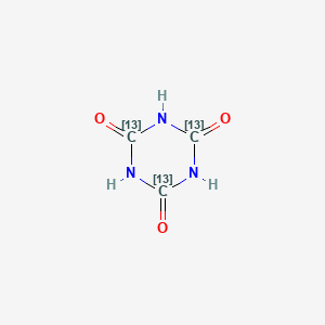 Chemical structure of Cyanuric acid-13C3