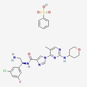 Chemical structure of ERK-IN-3 benzenesulfonate