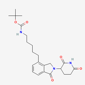 Chemical structure of Lenalidomide-C5-amido-Boc