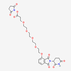 Chemical structure of Thalidomide-O-PEG4-NHS ester