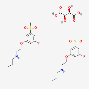Chemical structure of Mesdopetam hemitartrate