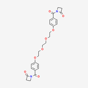 Chemical structure of AZD-CO-Ph-PEG4-Ph-CO-AZD