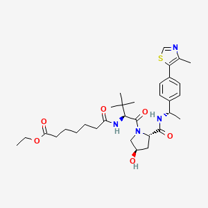 Chemical structure of (S,R,S)-AHPC-Me-C7 ester