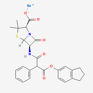 Chemical structure of Carindacillin sodium
