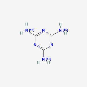 Chemical structure of Melamine-15N3