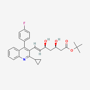 Chemical structure of tert-Butyl pitavastatin