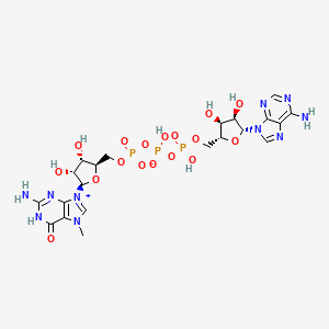 Chemical structure of N7-Methyl-guanosine-5'-triphosphate-5'-adenosine