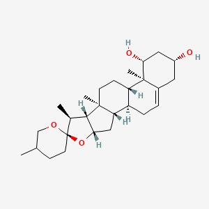 Chemical structure of (25RS)-Ruscogenin