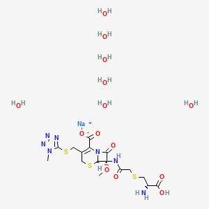Chemical structure of (6R,7S)-Cefminox sodium heptahydrate