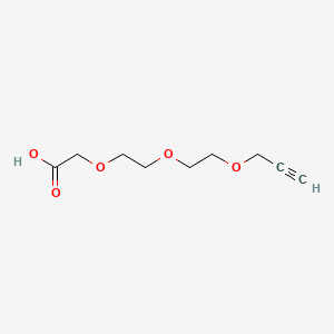 Chemical structure of Propargyl-PEG2-CH2COOH
