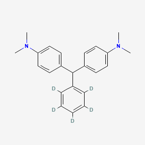 Chemical structure of Leucomalachite green-d5