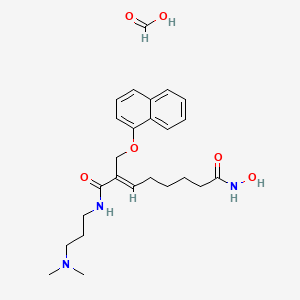 Chemical structure of Ivaltinostat formic