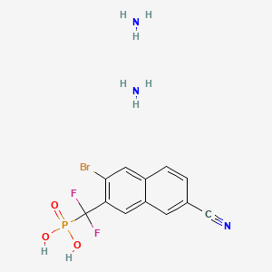 Chemical structure of PTP1B-IN-3 diammonium