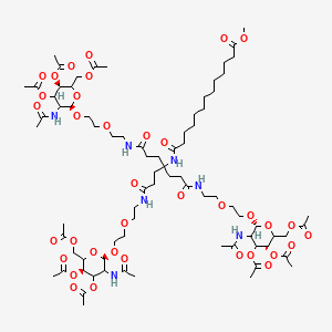 Chemical structure of Tri(TLR4-IN-C34-C2-amide-PEG1)-amide-C3-COOH