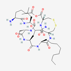 Chemical structure of Biotin-PEG7-C2-S-Vidarabine