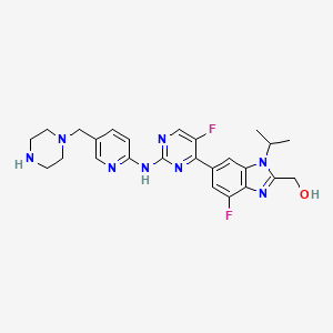 Chemical structure of Abemaciclib metabolite M18 hydrochloride