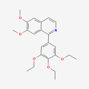 Chemical structure of N-Hydroxy (E)-2-(4-methoxybenzoxy-D6)-4-methoxy-3-prenylcinnamamide