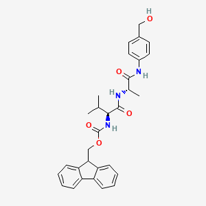 Chemical structure of Fmoc-Val-Ala-PAB