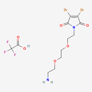 Chemical structure of 3,4-Dibromo-Mal-PEG2-amine TFA