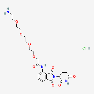 Chemical structure of Pomalidomide-amino-PEG4-NH2 hydrochloride