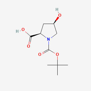 Chemical structure of N-Boc-cis-4-Hydroxy-D-proline