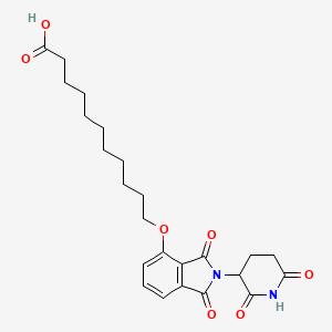 Chemical structure of Thalidomide-4-O-C10-COOH