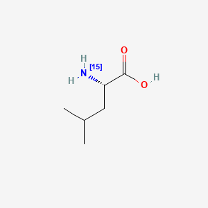 Chemical structure of L-Leucine-15N
