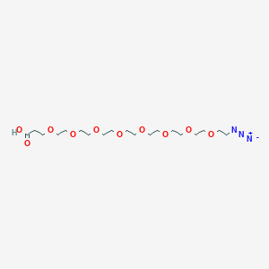 Chemical structure of Azido-PEG8-acid