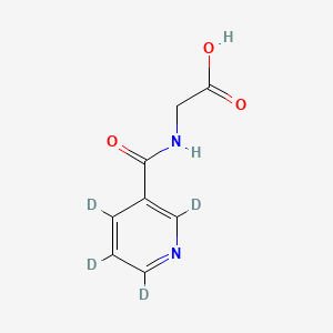 Chemical structure of Nicotinuric acid-d4