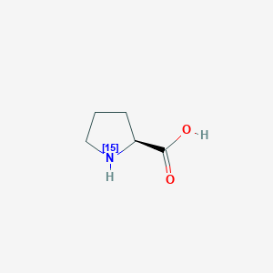Chemical structure of L-Proline-15N
