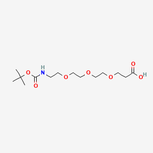 Chemical structure of Boc-N-amido-PEG3-acid