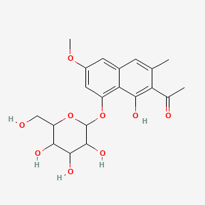 Chemical structure of Torachrysone 8-O-Glucoside