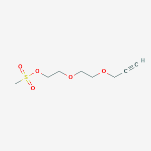 Chemical structure of Propargyl-PEG2-Ms