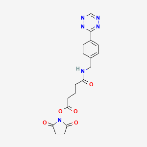 Chemical structure of Tetrazine-Ph-NHCO-C3-NHS ester