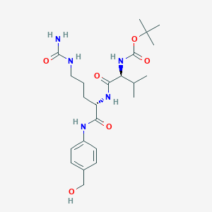 Chemical structure of Boc-Val-Cit-PAB