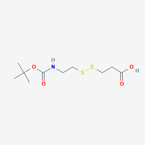 Chemical structure of Boc-NH-ethyl-SS-propionic acid