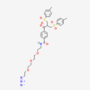 Chemical structure of Bis-sulfone-PEG3-Azide