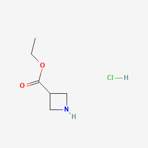Chemical structure of Ethyl azetidine-3-carboxylate hydrochloride