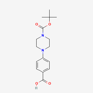 Chemical structure of Boc-piperazine-benzoic acid