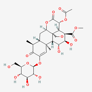 Chemical structure of Yadanzioside F