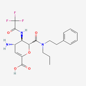 Chemical structure of Lenalidomide-C5-NH2 TFA