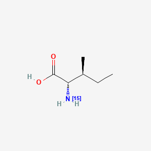 Chemical structure of L-Isoleucine-15N