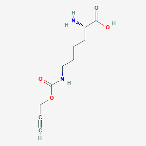 Chemical structure of N-ε-propargyloxycarbonyl-L-lysine