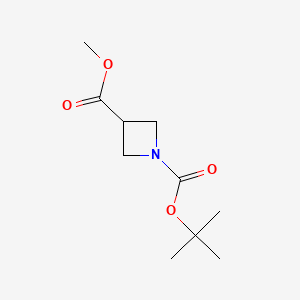 Chemical structure of Methyl 1-Boc-azetidine-3-carboxylate