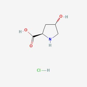 Chemical structure of tans-4-Hydroxy-D-proline hydrochloride