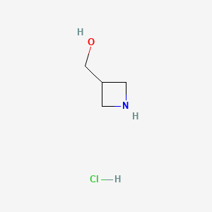 Chemical structure of 3-Azetidinemethanol hydrochloride